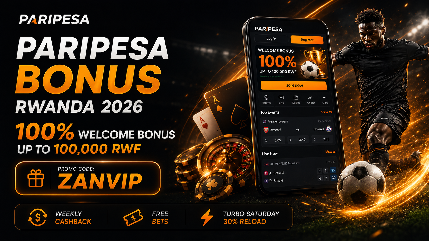 paripesa bonus Rwanda